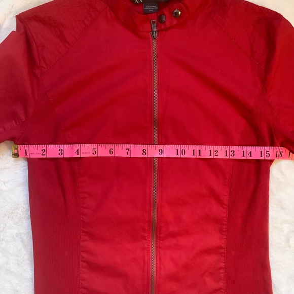 ARMANI EXCHANGE A/X WOMENS ZIP- UP RED JACKET/ Size Medium - Picture 10 of 11